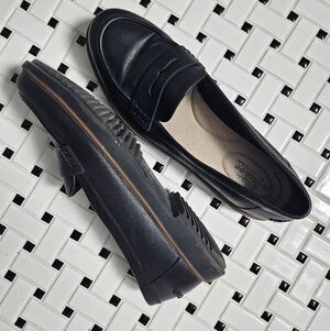 Clarks Leather Loafers, Sz 9